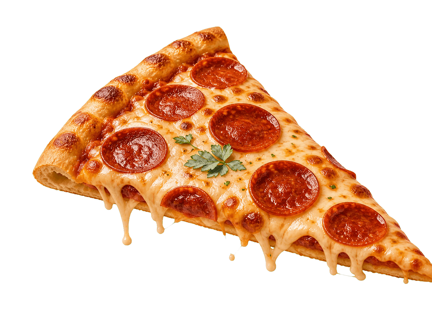 Pepperoni pizza slice