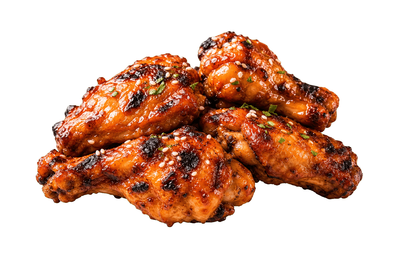 Saucy grilled chicken wings